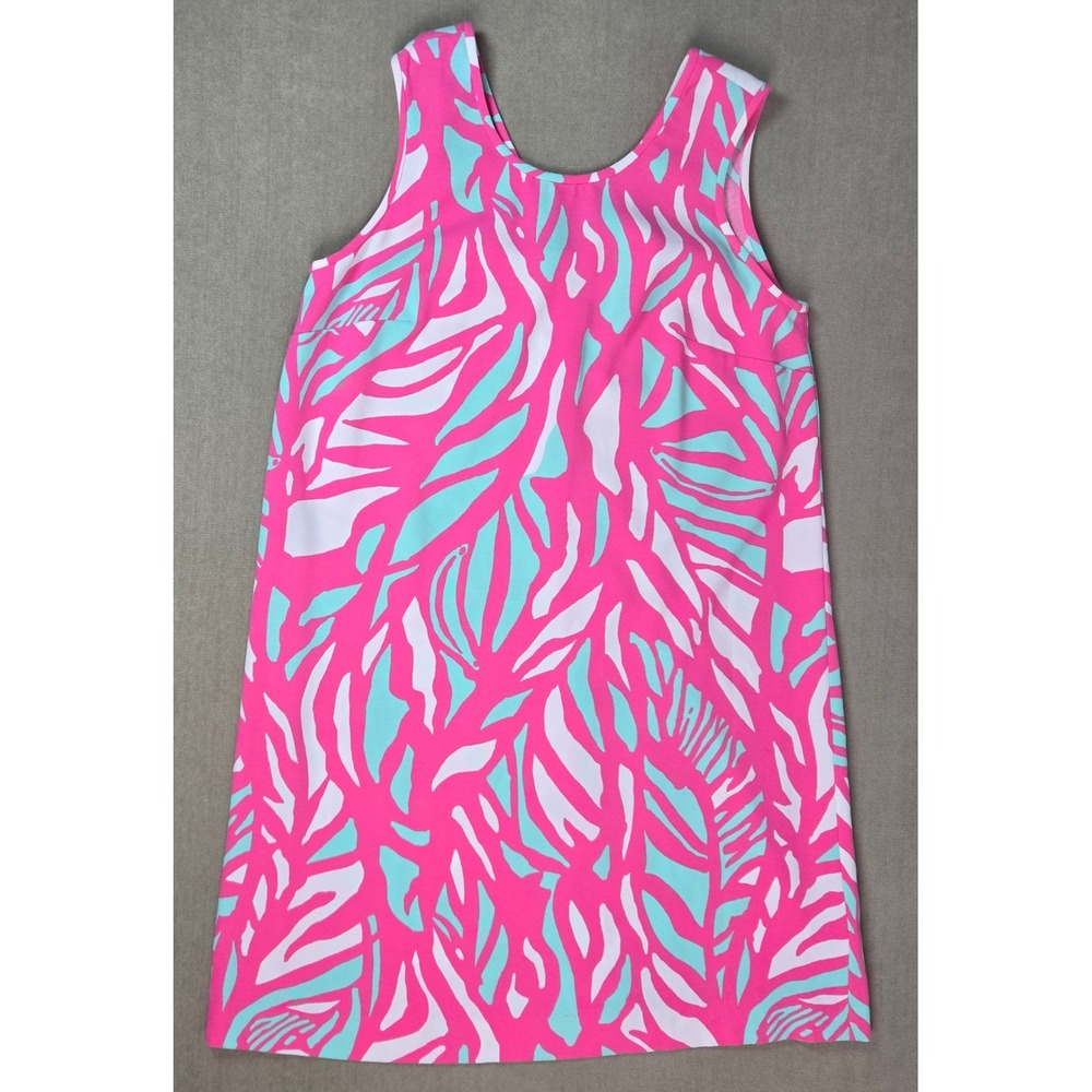Lilly Pulitzer Sabrina Shift Dress Womens‎ Small Pink Papaya Playa Zip